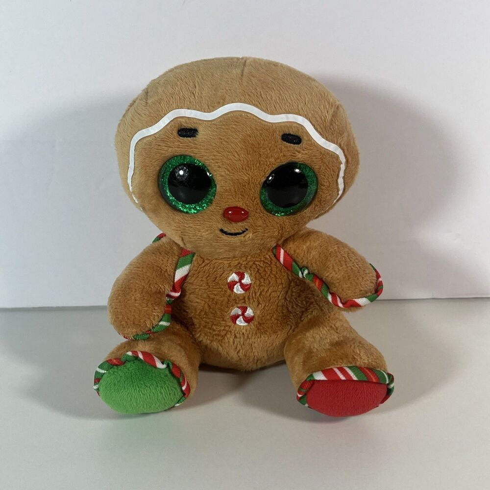 Ty Beanie Boos 2025 SNAPS the Christmas Holiday Gingerbread Man 6" Plush Toy